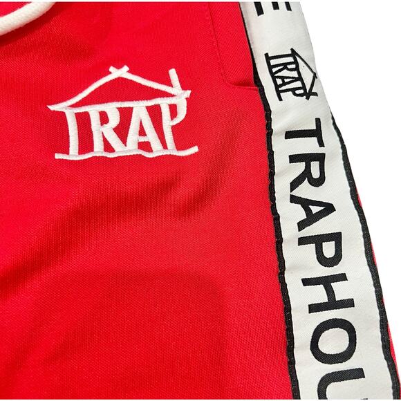 Trap House Red White Sweatpants Track Pants size S Streetwear Athleisure Unisex - Picture 11 of 13